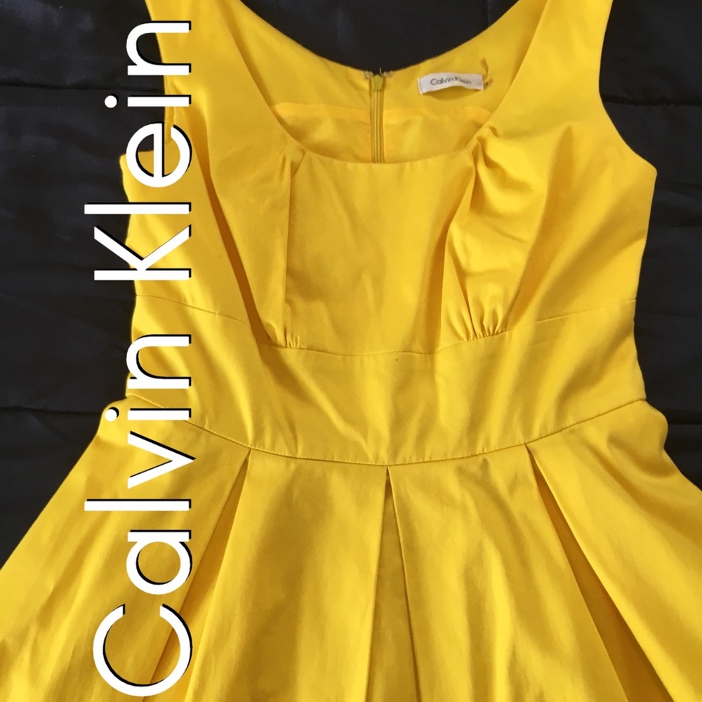 EUC Calvin Klein Yellow Dress